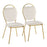 LumiSource Keyhole Dining Chair, Set of 2, Gold/Green Velvet - DC-KEYAUVGN2