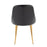 LumiSource Marcel Dining Chair, Set of 2, Gold Metal/Black PU