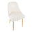 LumiSource Marcel Dining Chair, Set of 2, Gold Metal/White PU