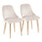 LumiSource Marcel Dining Chair, Set of 2, Gold/Cream Velvet - DC-MARCLAUVCR2