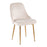 LumiSource Marcel Dining Chair, Set of 2, Gold/Cream Velvet