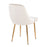 LumiSource Marcel Dining Chair, Set of 2, Gold/Cream Velvet