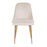 LumiSource Marcel Dining Chair, Set of 2, Gold/Cream Velvet