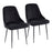 LumiSource Marcel Dining Chair, Set of 2, Black - DC-MARCLBKBK2