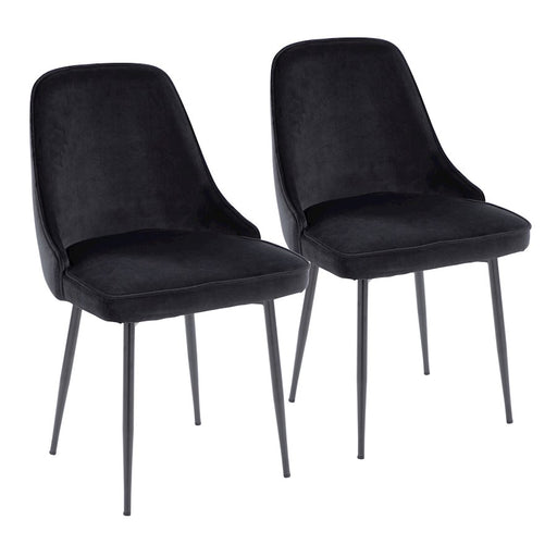 LumiSource Marcel Dining Chair, Set of 2, Black - DC-MARCLBKBK2