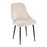 LumiSource Marcel Dining Chair, Set of 2, Black/Cream Velvet