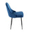 LumiSource Marcel Dining Chair, Set of 2, Black/Navy Blue Velvet