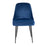 LumiSource Marcel Dining Chair, Set of 2, Black/Navy Blue Velvet