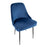 LumiSource Marcel Dining Chair, Set of 2, Black/Navy Blue Velvet