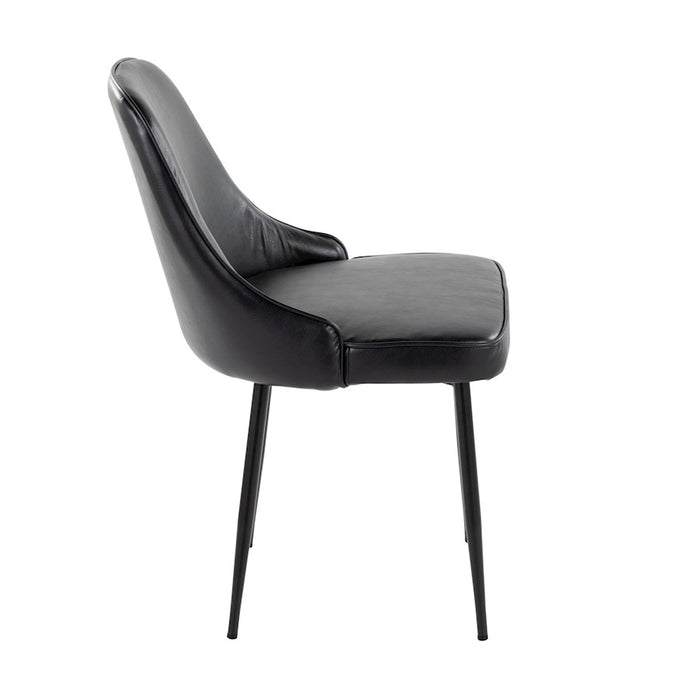 LumiSource Marcel Dining Chair, Set of 2, Black Metal