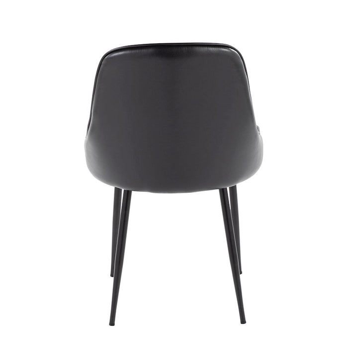 LumiSource Marcel Dining Chair, Set of 2, Black Metal