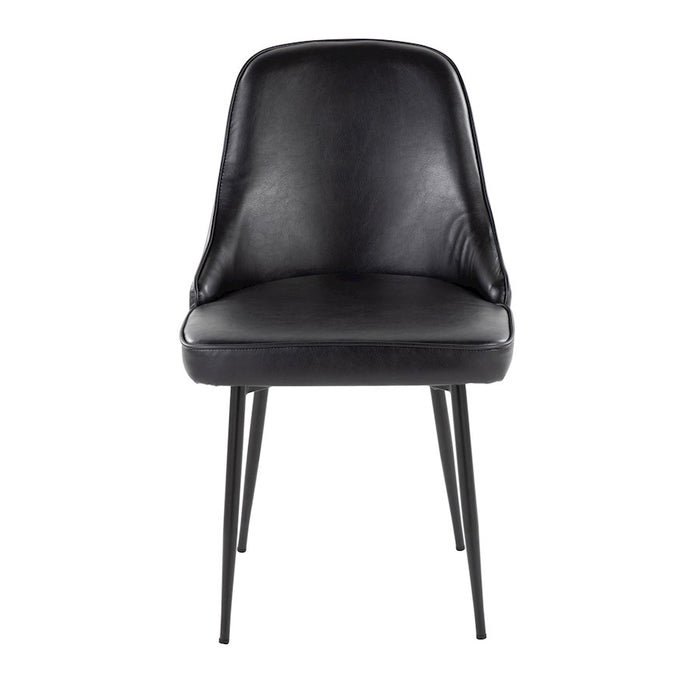 LumiSource Marcel Dining Chair, Set of 2, Black Metal