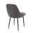 LumiSource Marcel Dining Chair, Set of 2, Black Metal/Grey PU