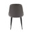 LumiSource Marcel Dining Chair, Set of 2, Black Metal/Grey PU