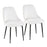 LumiSource Marcel Dining Chair, Set of 2, Black/White Velvet - DC-MARCLBKW2
