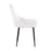 LumiSource Marcel Dining Chair, Set of 2, Black/White Velvet