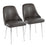 LumiSource Marcel Dining Chair, Set of 2, Chrome/Grey PU - DC-MARCLPUGY2
