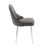 LumiSource Marcel Dining Chair, Set of 2, Chrome/Grey PU