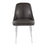 LumiSource Marcel Dining Chair, Set of 2, Chrome/Grey PU