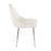 LumiSource Marcel Dining Chair, Set of 2, Chrome/White PU