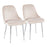 LumiSource Marcel Dining Chair, Set of 2 in Chrome/Cream Velvet - DC-MARCLVCR2