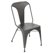 LumiSource Austin Dining Chair (Set of 2) | Industrial Matte Grey Metal | Kitchen & Dining Room Seating | 20.5 x 19.75 x 32.75 in | Model DC-TW-AUGY2
