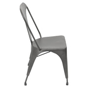 LumiSource Austin Dining Chair (Set of 2) | Industrial Matte Grey Metal | Kitchen & Dining Room Seating | 20.5 x 19.75 x 32.75 in | Model DC-TW-AUGY2