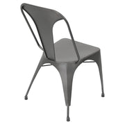 LumiSource Austin Dining Chair (Set of 2) | Industrial Matte Grey Metal | Kitchen & Dining Room Seating | 20.5 x 19.75 x 32.75 in | Model DC-TW-AUGY2