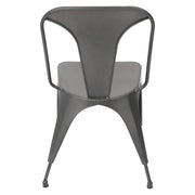 LumiSource Austin Dining Chair (Set of 2) | Industrial Matte Grey Metal | Kitchen & Dining Room Seating | 20.5 x 19.75 x 32.75 in | Model DC-TW-AUGY2