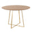 LumiSource Cosmo 43" Dining Table, Gold Metal/Natural Wood - DT-43COSMO2AUNA
