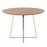 LumiSource Cosmo 43" Dining Table, Gold Metal/Natural Wood