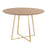 LumiSource Cosmo 43" Dining Table, Gold Metal/Natural Wood