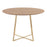 LumiSource Cosmo 43" Dining Table, Gold Metal/Natural Wood