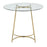 LumiSource Cece Dinette Table in Gold Steel/Clear Glass
