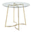 LumiSource Cece Dinette Table in Gold Steel/Clear Glass