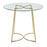 LumiSource Cece Dinette Table in Gold Steel/Clear Glass