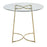 LumiSource Cece Dinette Table in Gold Steel/Clear Glass