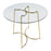 LumiSource Cece Dinette Table in Gold Steel/Clear Glass