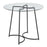 LumiSource Cece Dinette Table in Black Steel/Clear Glass - DT-CECE35BKGL