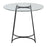 LumiSource Cece Dinette Table in Black Steel/Clear Glass