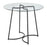 LumiSource Cece Dinette Table in Black Steel/Clear Glass