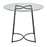 LumiSource Cece Dinette Table in Black Steel/Clear Glass