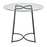 LumiSource Cece Dinette Table in Black Steel/Clear Glass