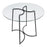 LumiSource Cece Dinette Table in Black Steel/Clear Glass