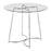 LumiSource Cece Dinette Table in Chrome/Clear Glass
