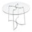 LumiSource Cece Dinette Table in Chrome/Clear Glass