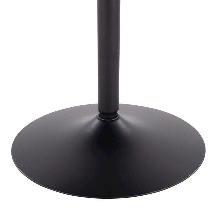 LumiSource Dakota Dining Table in Black Steel/Black Wood