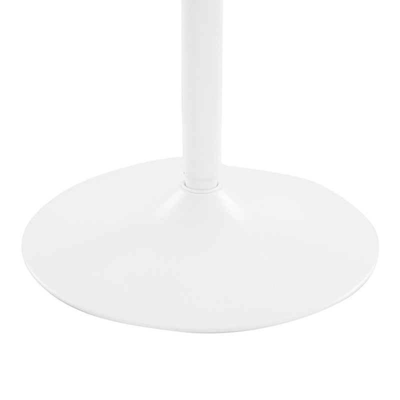 LumiSource Dakota Dining Table in White Steel/White Wood