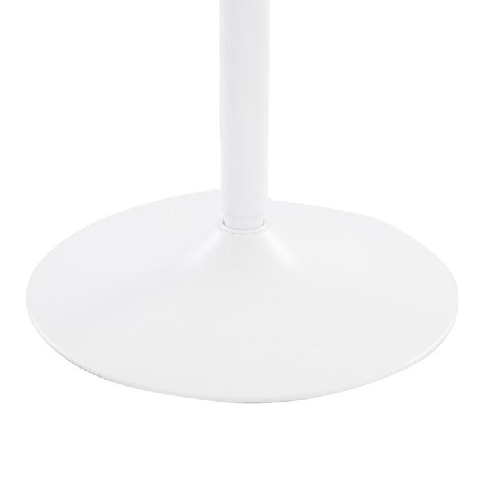 LumiSource Dakota Dining Table in White Steel/White Wood