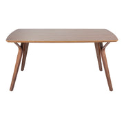 LumiSource Folia 63in Rectangular Dining Table | Mid-Century Walnut Wood | Dining Room & Casual Gatherings | 63 x 38 x 31 in | Model DT-FOLIA6338WL